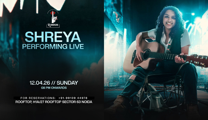 Shreya Performaing Live at Rumours Rooftop Noida